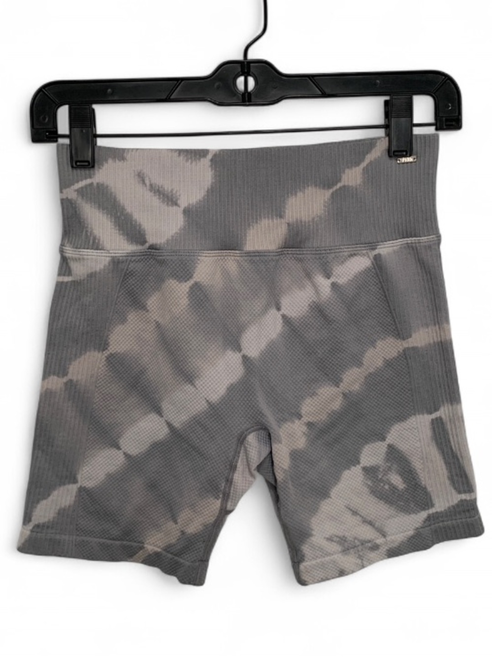 Pink Victoria’s Secret Active Gray Tie-Dye Ribbed Atheltic Shorts